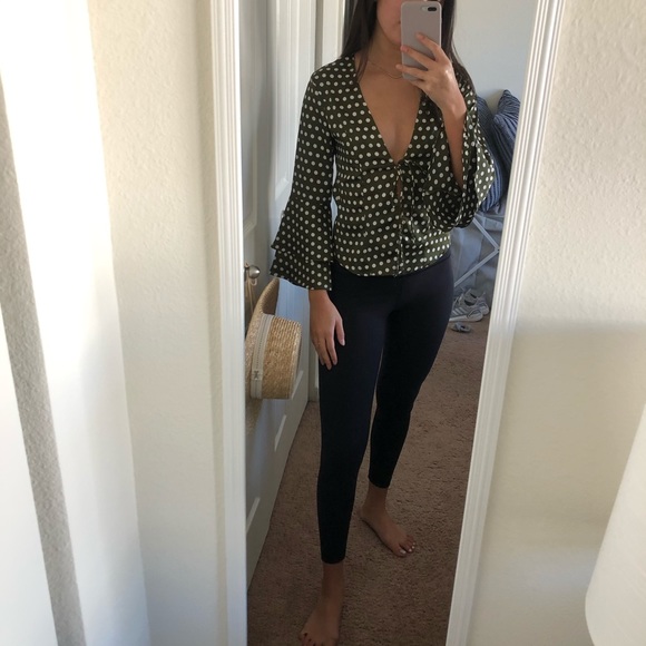 Tie Front Top - WORN ONCE - Picture 1 of 6